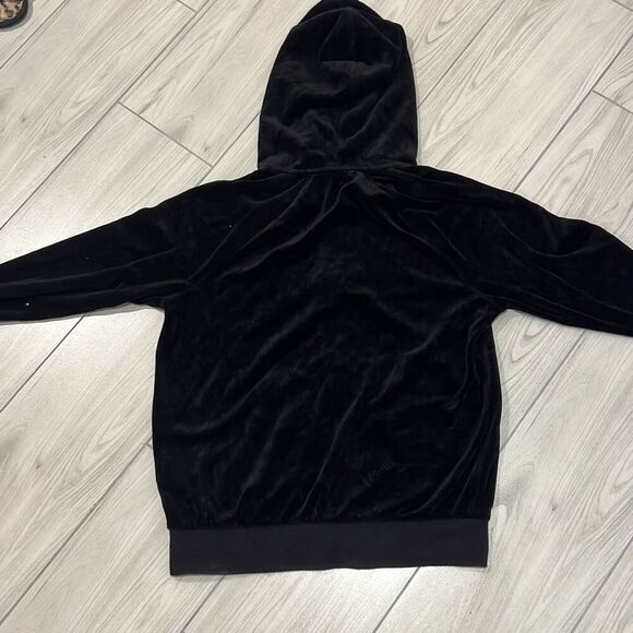 Juicy Couture women's black zipup sweater size medium vintage condition   check - Picture 6 of 6